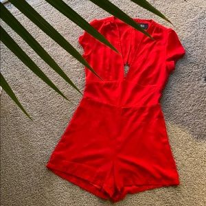GOLDIE-  classic red romper